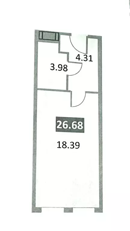 Квартира-студия: Санкт-Петербург, Варфоломеевская улица, 6 (26.3 м) - Фото 0