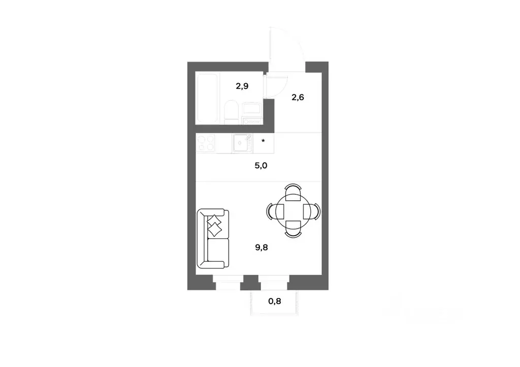 Студия Ленинградская область, Всеволожский район, д. Новое Девяткино ... - Фото 1