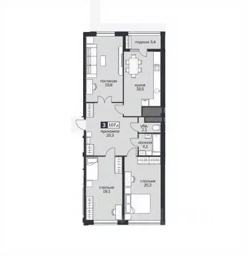 3-к кв. Ставропольский край, Ставрополь ул. Ленина, 423к1 (107.2 м) - Фото 0