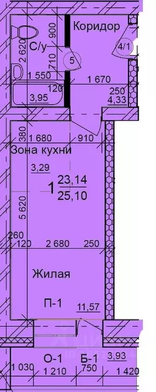 Студия Хакасия, Абакан просп. Дружбы Народов, 41А (23.2 м) - Фото 1