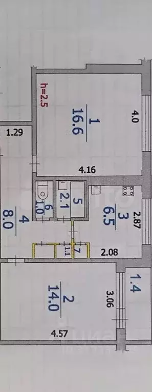 2-к кв. Мордовия, Саранск ул. Воинова, 22 (49.0 м) - Фото 1