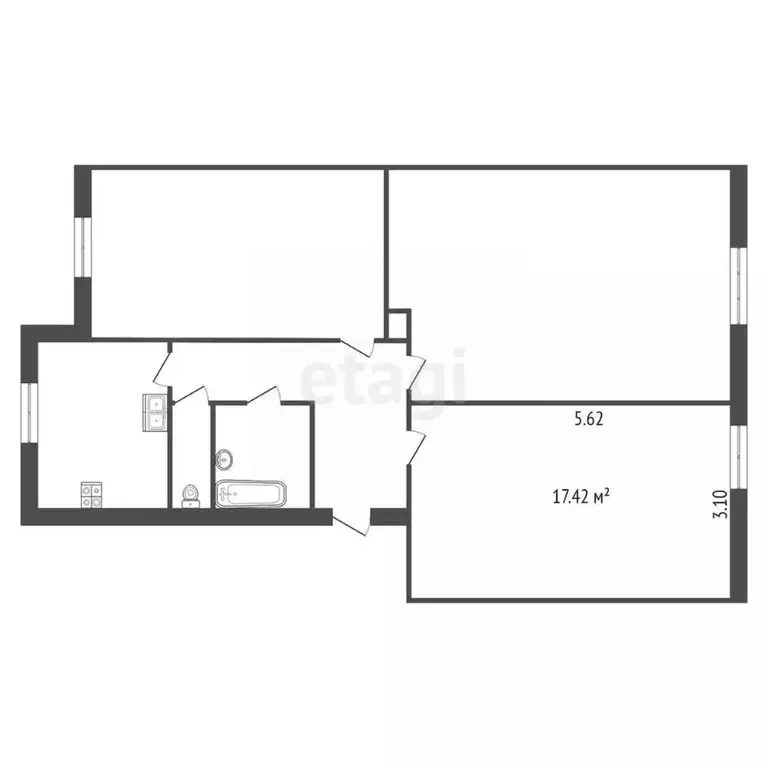 Комната Санкт-Петербург Большая Монетная ул., 31-33 (17.4 м) - Фото 1