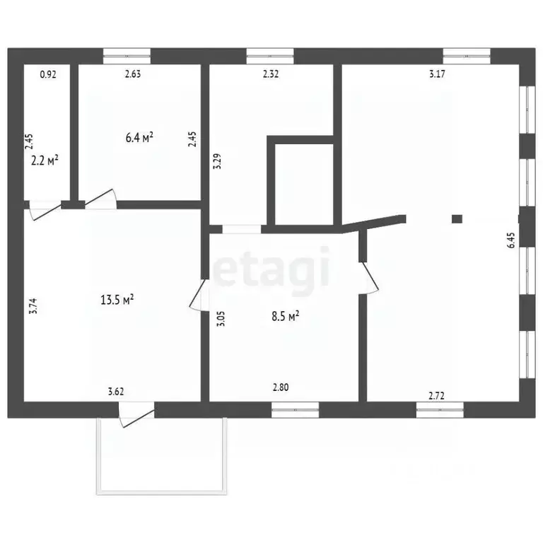 Дом в Вологодская область, д. Высоково 10А (60 м) - Фото 1