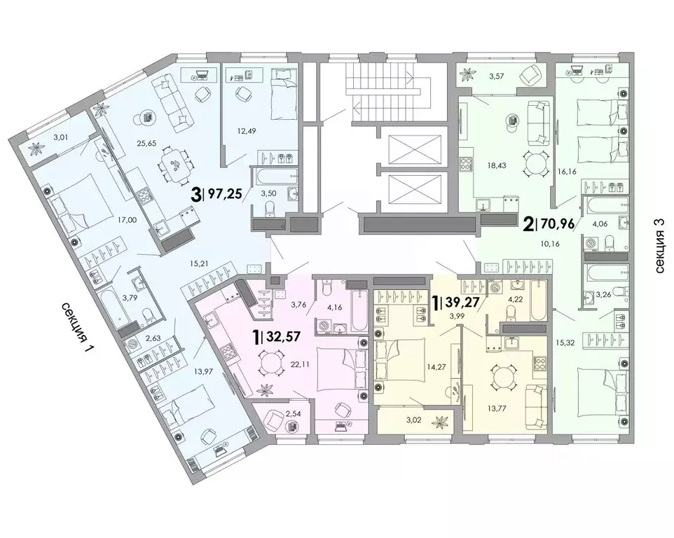 3-к кв. Владимирская область, Владимир Уно жилой комплекс (97.25 м) - Фото 2