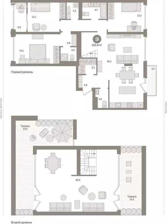 3-комнатная квартира: Екатеринбург, улица Шаумяна, 30 (215.87 м) - Фото 1