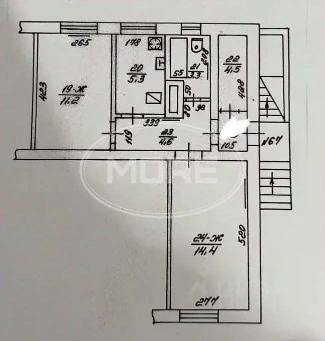 2-к кв. Калининградская область, Калининград Красная ул., 67 (43.3 м) - Фото 2