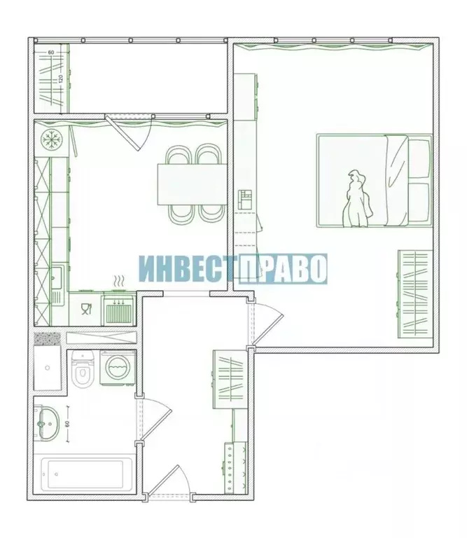 1-к кв. Москва ул. Татьянин Парк, 17к2 (42.2 м) - Фото 2