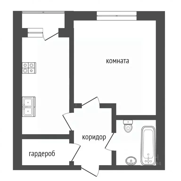 1-к кв. Тюменская область, Тюмень ул. Газовиков, 12 (34.6 м) - Фото 1