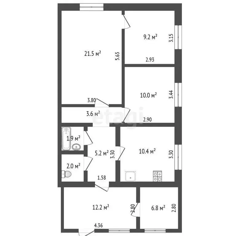 Дом в Бабынино, Заводская улица (120 м) - Фото 2