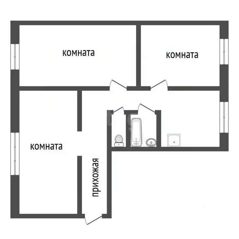 3-к кв. Иркутская область, Иркутск ул. Ленина, 40 (67.3 м) - Фото 2