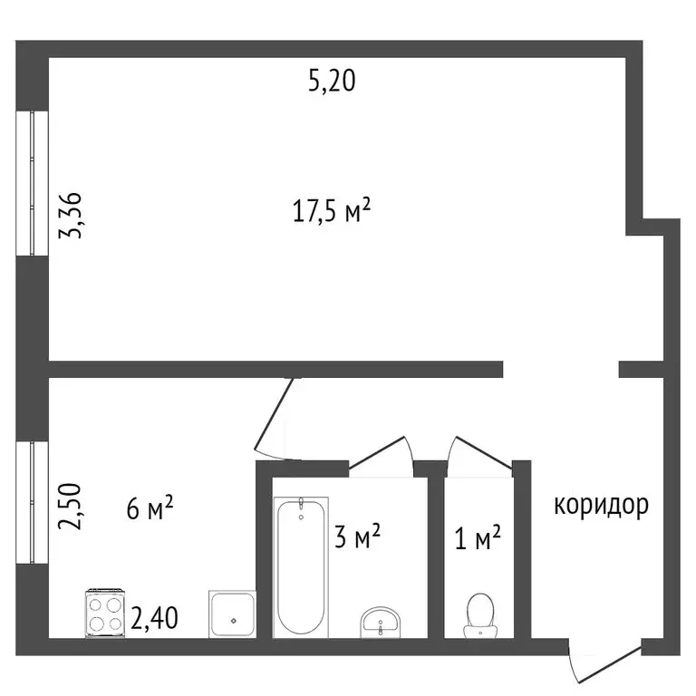 1-комнатная квартира: Ачинск, 2-й Юго-Восточный микрорайон, 31 (31.2 ... - Фото 1