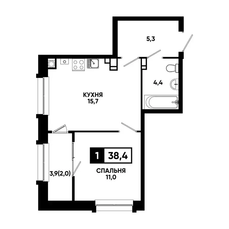 1-комнатная квартира: Кисловодск, улица Катыхина, 185 (38.4 м) - Фото 0