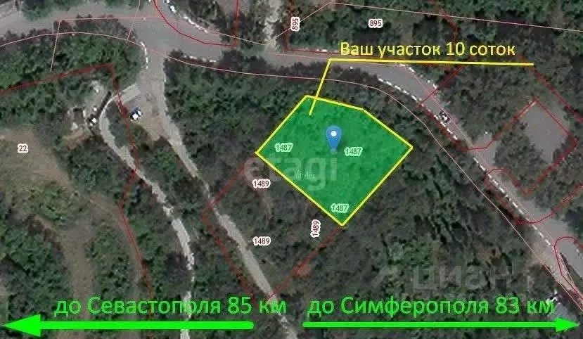 Участок в Крым, Ялта ул. Войкова (10.0 сот.) - Фото 1