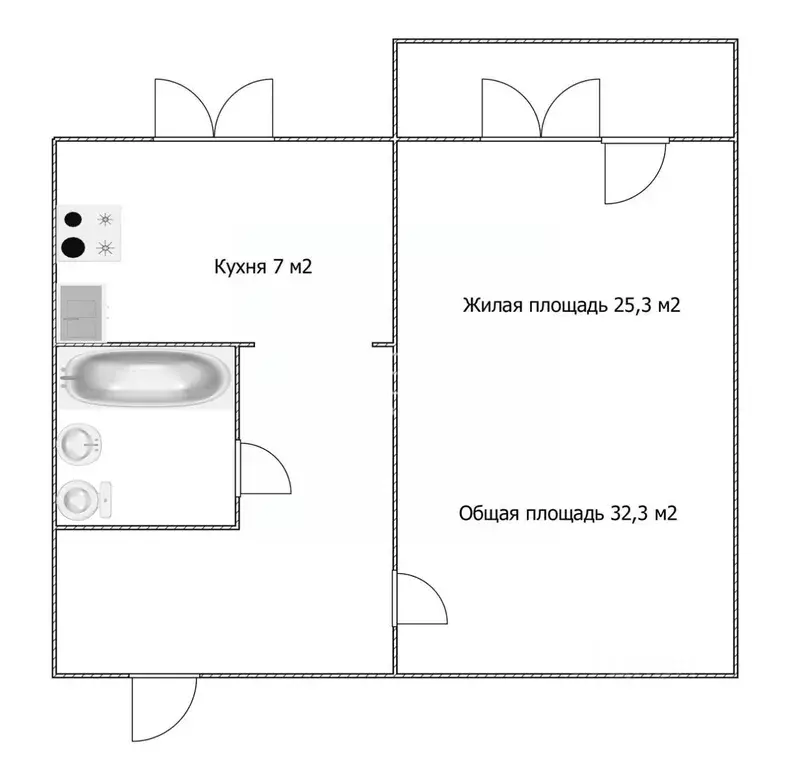 1-к кв. Ярославская область, Ярославль ул. Урицкого, 67 (32.0 м) - Фото 2