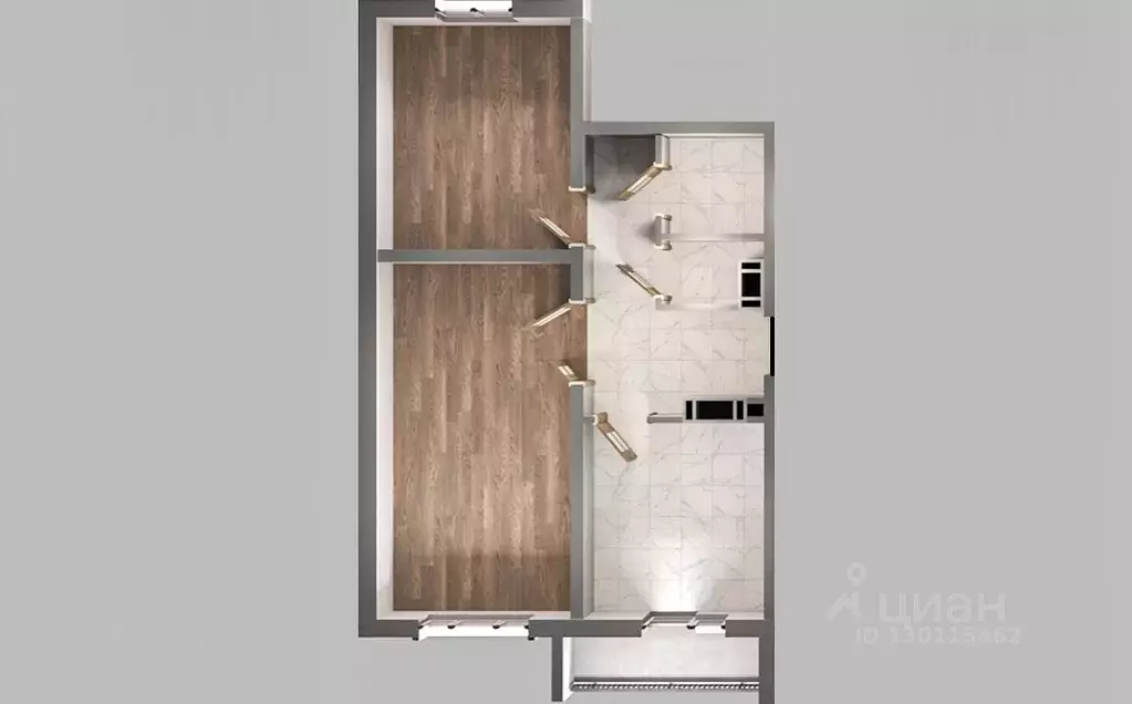 2-к кв. Астраханская область, Астрахань Жилая ул., 4 (50.88 м) - Фото 1