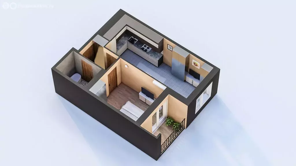 2-комнатная квартира: Брянск, ЖК Особин (46.3 м) - Фото 2