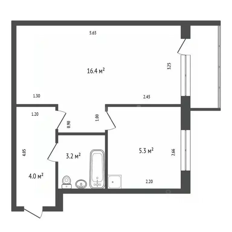 1-к кв. Красноярский край, Красноярск Аэровокзальная ул., 8В (30.5 м) - Фото 1