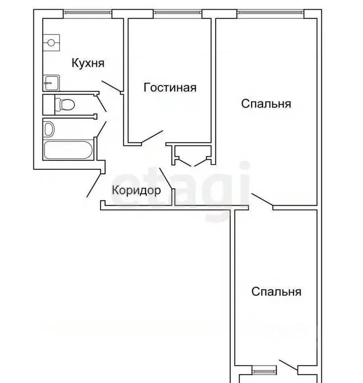 3-к кв. Белгородская область, Алексеевка ул. Мостовая, 5 (58.5 м) - Фото 1