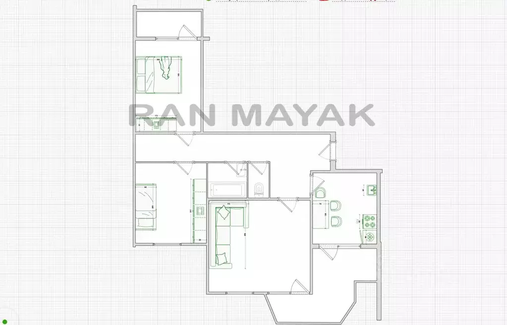 3-к кв. Адыгея, Майкоп Пионерская ул., 399 (69.4 м) - Фото 2