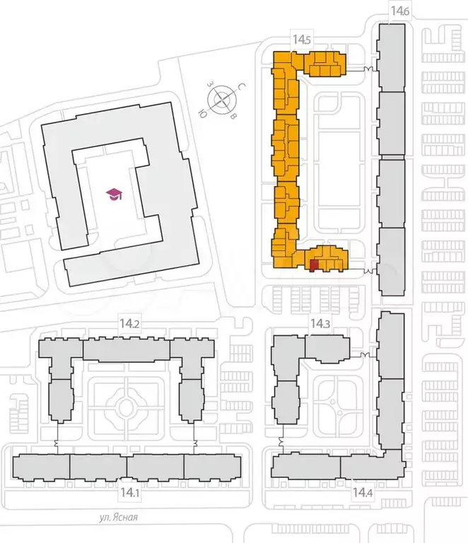 Квартира-студия, 28,8м, 1/8эт. - Фото 1