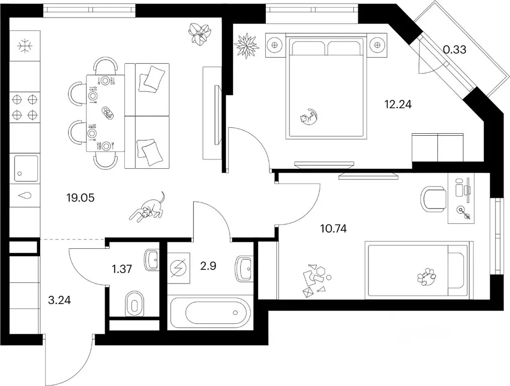 2-к кв. Московская область, Красногорск городской округ, пос. ... - Фото 1