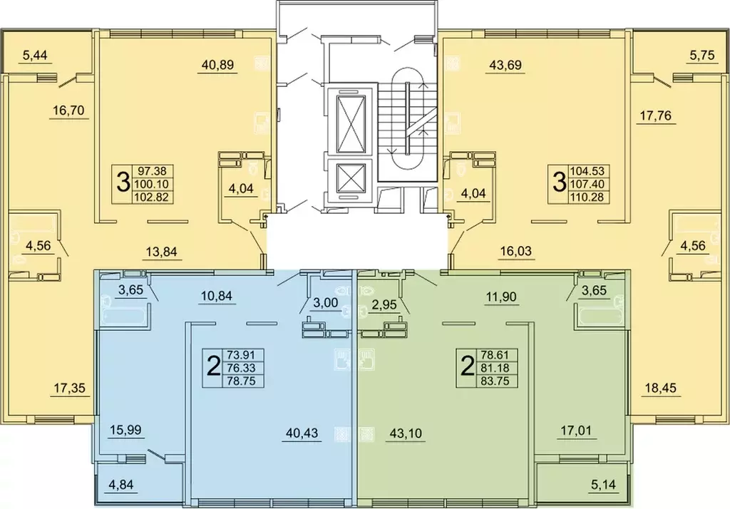 2-к кв. Самарская область, Самара ул. Дыбенко, 5 (83.75 м) - Фото 2