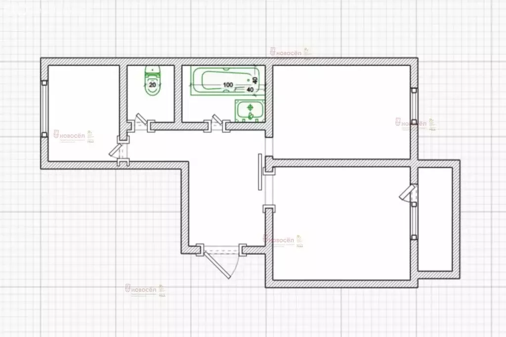 2-комнатная квартира: Берёзовский, улица Исакова, 7 (52.3 м) - Фото 1