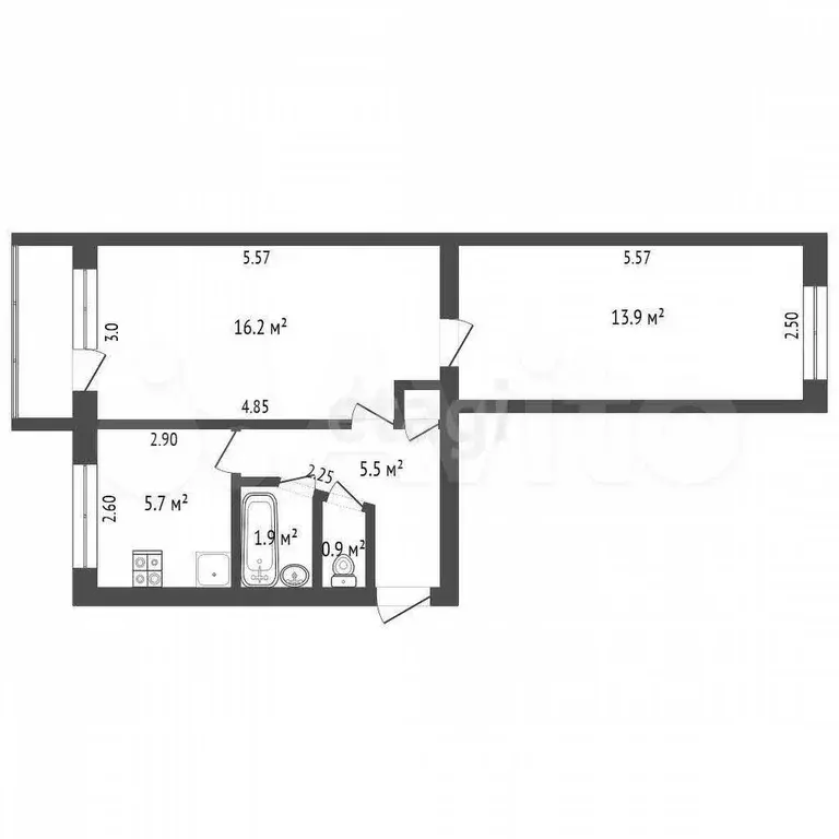 3-к. квартира, 65 м, 5/10 эт. - Фото 0