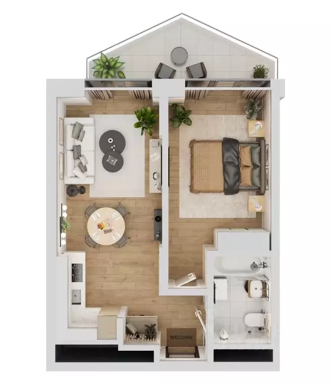 1-к кв. Крым, Алушта ул. Октябрьская, 10 (49.4 м) - Фото 2