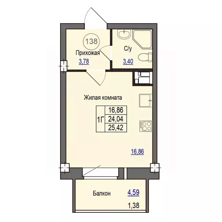 1-к кв. Псковская область, Псковский район, Завеличенская волость, д. ... - Фото 1