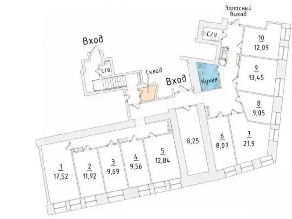 Помещение свободного назначения в Москва пер. Гусятников, 3/1С1 (188 ... - Фото 1