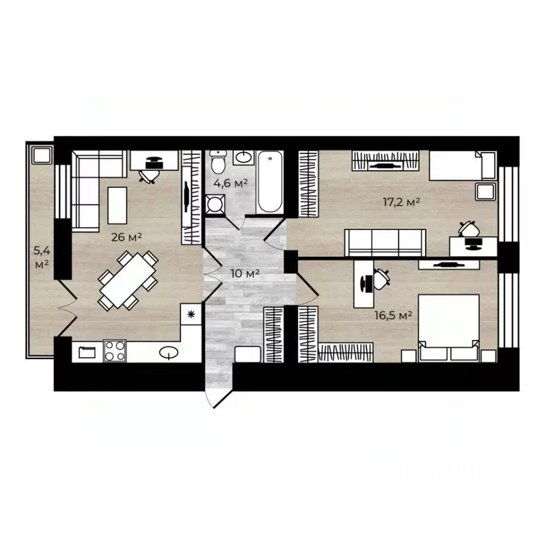 2-к кв. Ярославская область, Ярославль ул. Большая Федоровская, 11 ... - Фото 2