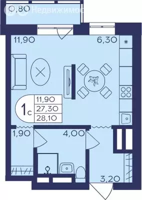 Квартира-студия: Балашиха, микрорайон Железнодорожный, улица ... - Фото 1