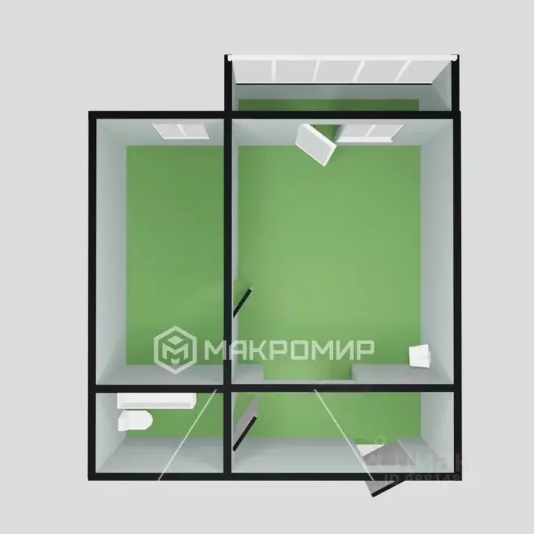 2-к кв. Челябинская область, Челябинск ул. Колсанова, 6 (40.7 м) - Фото 2