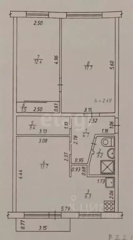 3-к кв. Удмуртия, Ижевск Песочная ул., 26 (63.0 м) - Фото 2