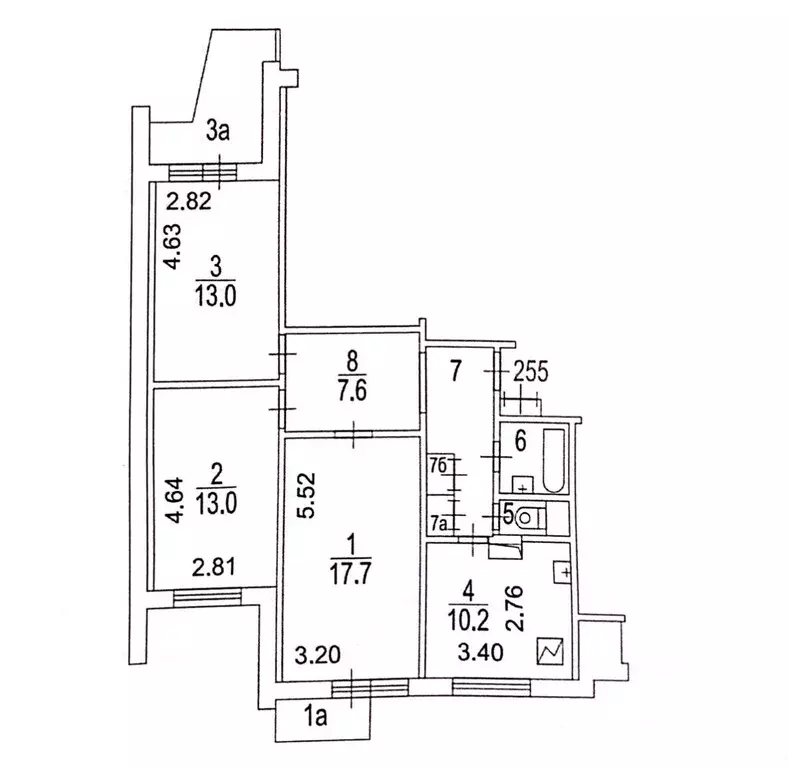 3-к кв. Москва Каширское ш., 84К1 (76.3 м) - Фото 1