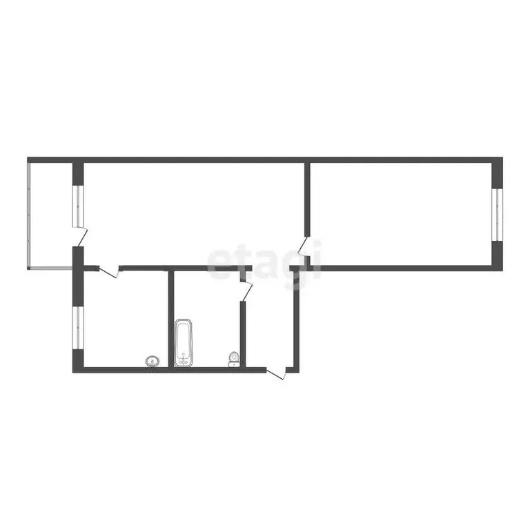 2-комнатная квартира: Юрга, улица Машиностроителей, 20 (44.3 м) - Фото 1
