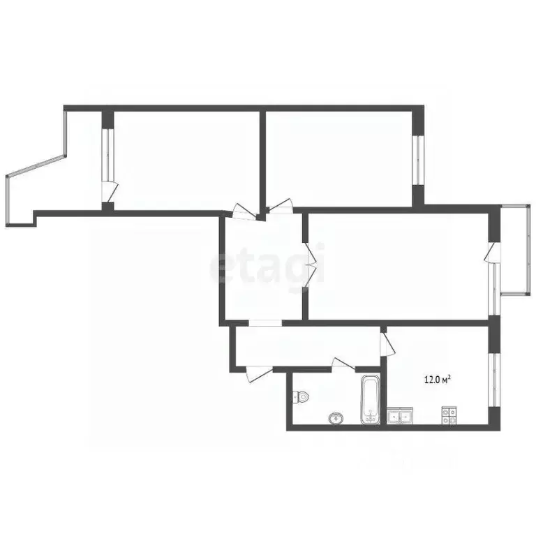 3-к кв. Москва Севастопольский просп., 83К2 (74.9 м) - Фото 1