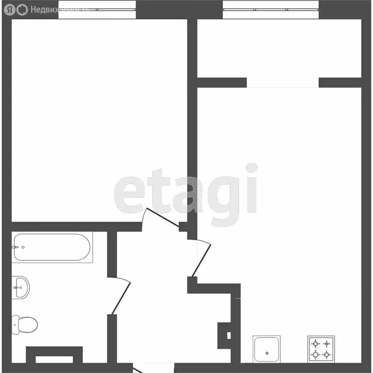 1-комнатная квартира: Тюмень, улица Газовиков, 73к3 (44.3 м) - Фото 0