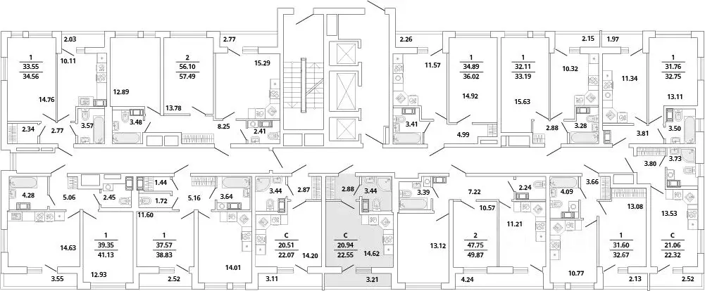 Студия Санкт-Петербург Полюстрово тер.,  (22.55 м) - Фото 1