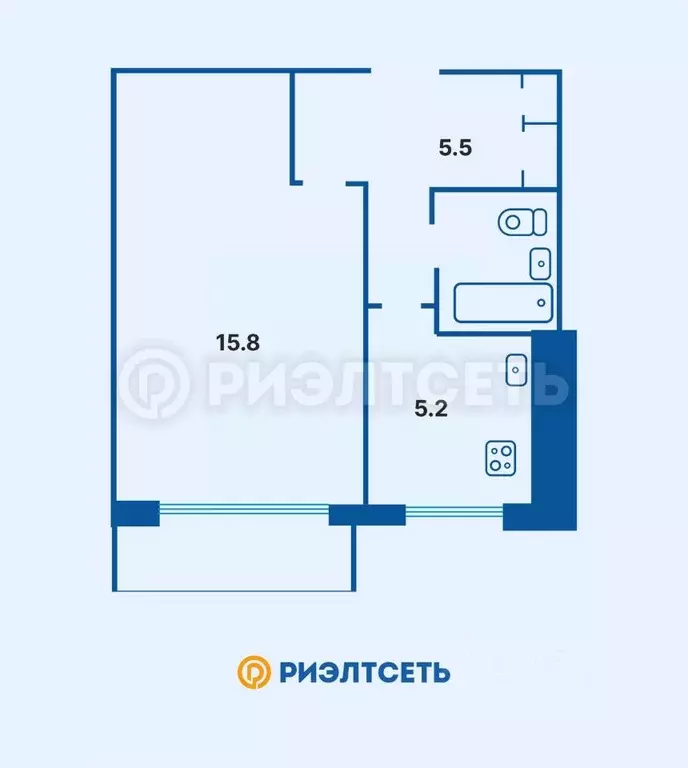 1-к кв. Мурманская область, Мурманск Кольский просп., 139 (30.0 м) - Фото 1
