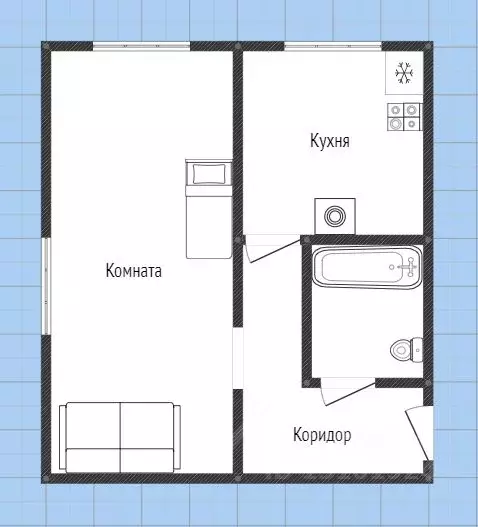 1-к кв. Тамбовская область, Тамбов Мичуринская ул., 98 (31.6 м) - Фото 1