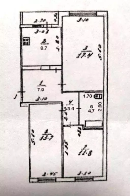 3-к кв. Кировская область, Киров ул. Менделеева, 34 (67.6 м) - Фото 1