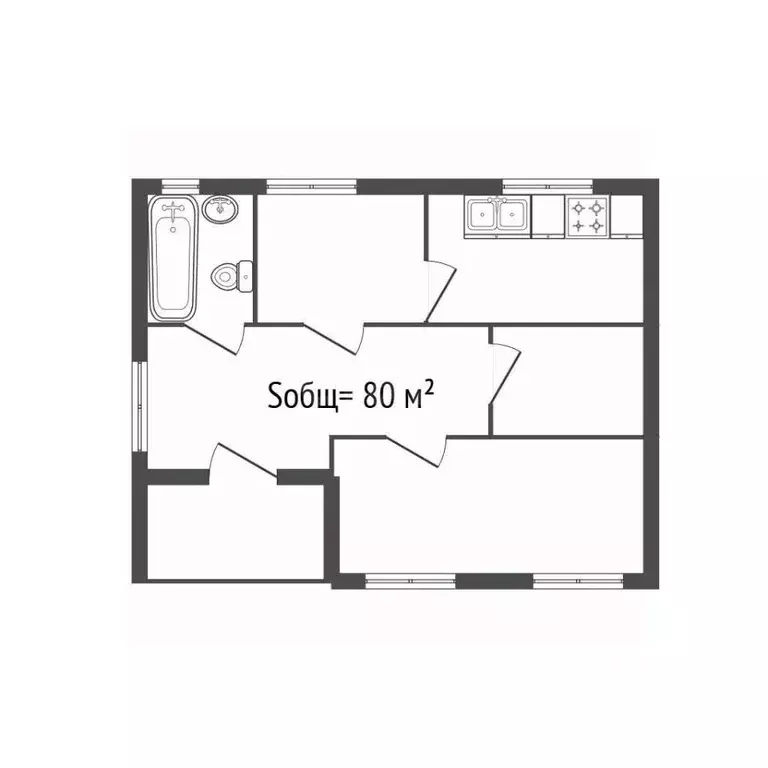 Дом в Брянская область, Трубчевск Полевой пер. (80 м) - Фото 2