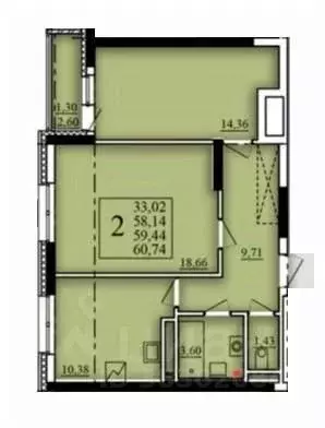 2-к кв. Башкортостан, Уфа Затон-Восточный жилрайон, Паруса жилой ... - Фото 0