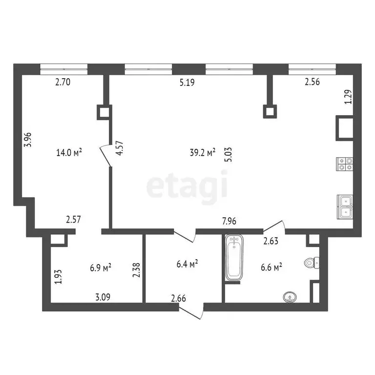 1-комнатная квартира: Санкт-Петербург, улица Куйбышева, 26к2 (73.1 м) - Фото 0