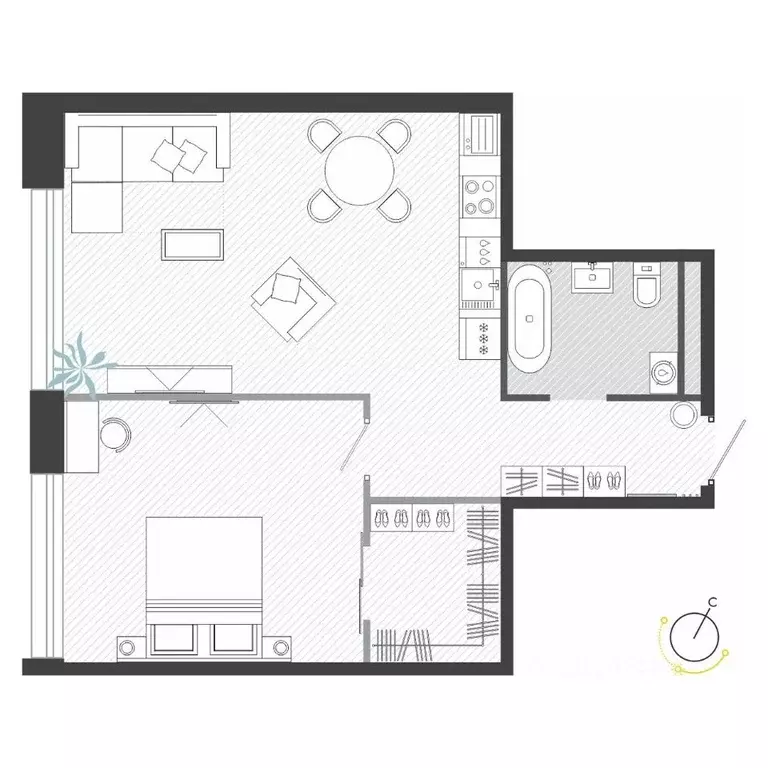 2-к кв. Приморский край, Владивосток ул. Нейбута (59.43 м) - Фото 1