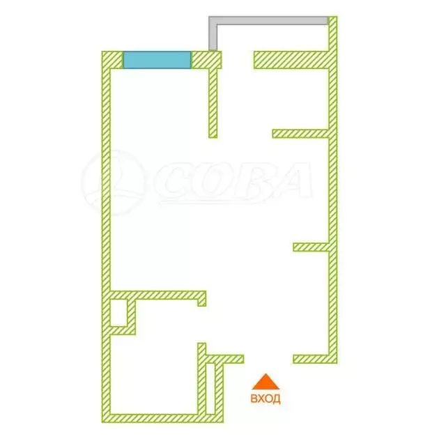 Квартира-студия: деревня Патрушева, улица Петра Ершова, 10 (27 м) - Фото 1