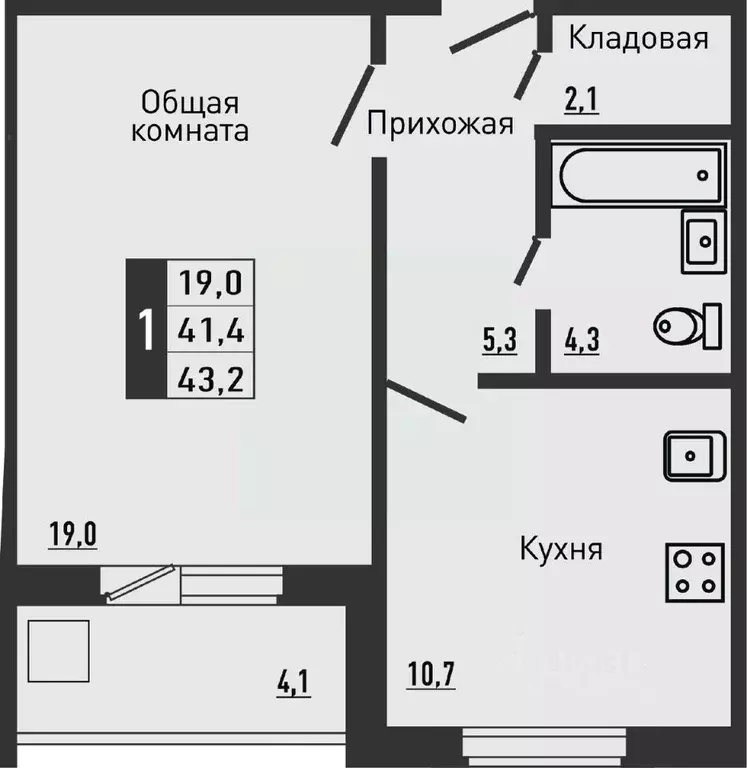 1-к кв. Орловская область, Орловский район, д. Жилина ул. Садовая, 2к2 ... - Фото 0