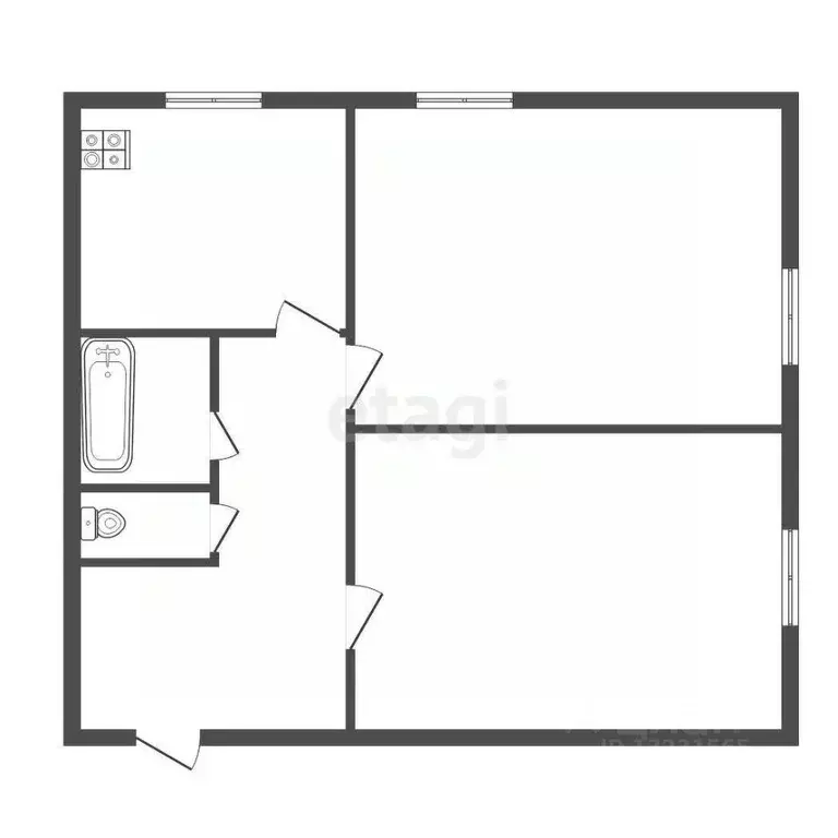 2-к кв. Челябинская область, Южноуральск ул. Энергетиков, 20 (60.3 м) - Фото 1